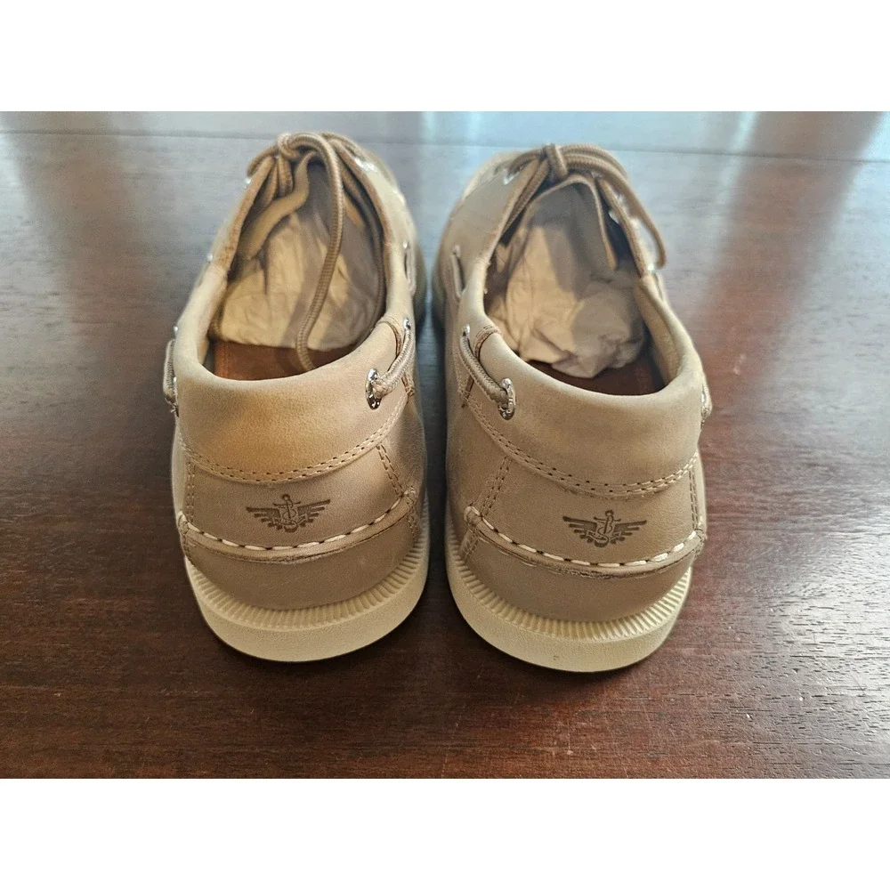 Dockers Men's 9.5 Leather Vargas‎ Manmade Boat Shoes Sand Color Made Pakistan